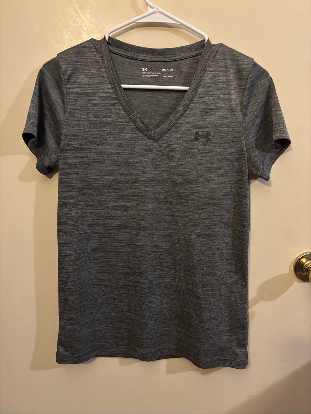 Under Armour Charcoal Heather V-Neck Performance Tee